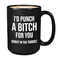 Valentines Day Gifts for Her Him 15 oz, I’d Punch A B for You, Funny Gift Mug for Girlfriend Boyfriend Husband Wife Spouse Couple Men Women