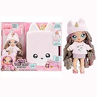 Na! Na! Na! Surprise 3-in-1 Backpack Bedroom Unicorn Playset Britney Sparkles Fashion Doll, Fuzzy Pink Unicorn Backpack, Closet with Pillows & Blanket, Kids Gift Ages 4 5 6 7 8+