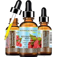 RED RASPBERRY SEED OIL 100% Pure Natural Virgin. Cold Pressed Undiluted Carrier Oil for Face, Skin, Hair, Body and Nails 1 Fl.oz.- 30 ml.