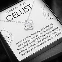 Cellist Necklace Silver Plated Love Knot Standard A truly creative talented and inspiring cellist like you, is really hard to find IMPOSSIBLE TO FORGET