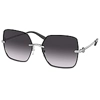 Tory Burch TY6080 Women's Sunglasses Silver/Light Grey Gradient 58