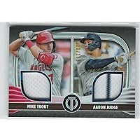 2022 Topps Tribute Aaron Judge & Mike Trout Dual Game Worn Jersey Patch Card #'d /199