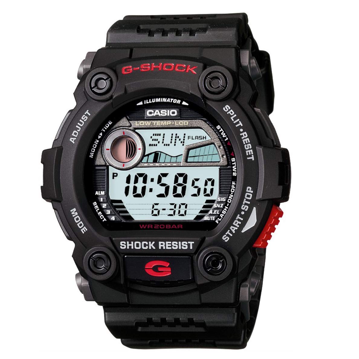 G7900 200M Water Resistant G-Shock Rescue Digital Sports Watch - Black
