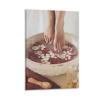 Posters Spa Poster Foot Massage Relaxation Wall Art Beauty Salon Poster (3) Canvas Art Posters Painting Pictures Wall Art Prints Wall Decor for Bedroom Home Office Decor Party Gifts 20x30inch(50x75c
