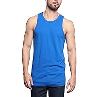 Solid Color Long Length Curved Hem Tank Top