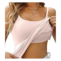 Tank Tops for Women 2024,Slim Fit Solid Color Camisole Double Strap Sling Blouses Going Out Shirts Casual Tee