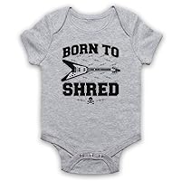 Unisex-Babys' Born to Shred Guitar Love Slogan Baby Grow