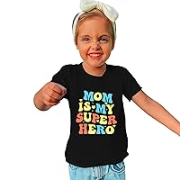 Fuzzy Tops for Girls Spring Summer Cartoon Print Short Sleeve T Shirt Tops Clothes Mega64 Shirt