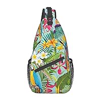 Sling Bag Tranquil Underwater Scenery Print Sling Backpack Crossbody Chest Bag Daypack For Hiking Travel