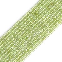 GEM-Inside 2.5mm Small Natural Green Peridot Quartz Gemstone Faceted Cube Spacer Beads Chakra Jewelry Making Beads for Making Jewelry Adult Bulk 15