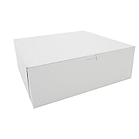 Southern Champion Tray 0985 Premium Clay Coated Kraft Paperboard White Non-Window Lock Corner Bakery Box, 12