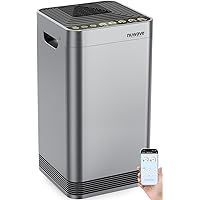 Nuwave Whole House Air Purifiers, Oxypure Smart Air Purifier with 5 Stage Tower Structure Air Filter, Air Quality & Odor Sensors, Sleep Mode for Bedroom, Remove 99.99% of Dust, Smoke, Pollen, Allergen