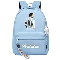 Student Water Resistant Bookbag-Teen Causal Laptop Bag Lionel Messi Daypack for Outdoor