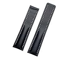 Genuine Leather Strap 22mm 24mm Watch Band For Breitling mens watch cow leather bracelet with Deployment buckle