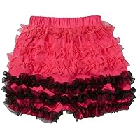 Hot Pink & Black Ruffle Bloomers Girl's