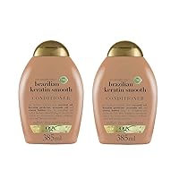 OGX Conditioner, Ever Straight Brazilian Keratin Therapy, 13 oz (Pack of 2)