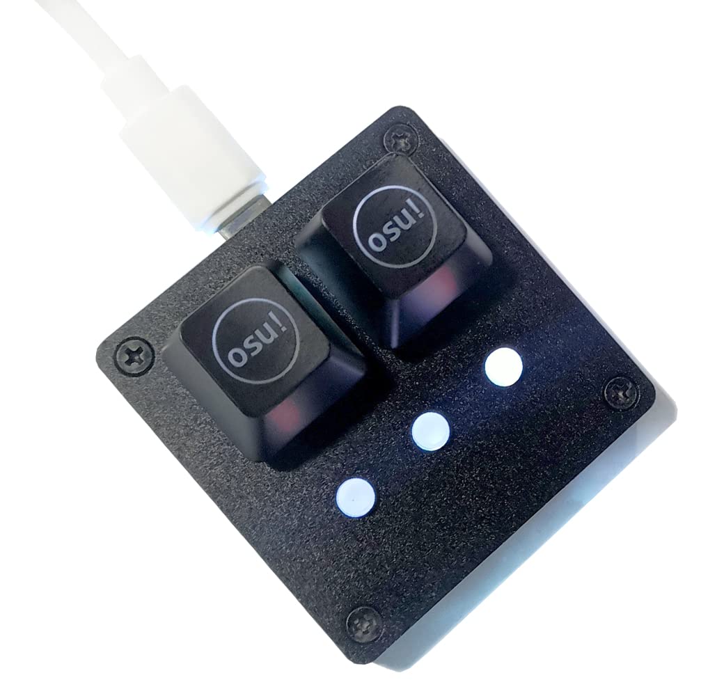 OSU Gaming Keypads One Hand Macro Pad for PC Mechanical Keyboard 5 Fully Programmable Keys Customizable Chromaticity RGB Lighting Backlit Mini USB (black)