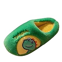 Fashion Autumn And Winter Boys And Girls Slippers Flat Bottom Round Toe Soft Lightweight Fuzzy Indoor Slipper