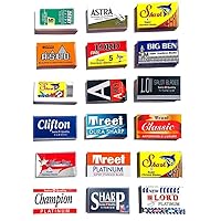 Astra-Derby-Shark-Lord-Treet-Sharp 100 Quality Double Edge Razor Blades Sampler (18 different brands)