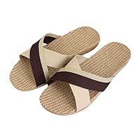 Fashion Unisex Linen Summer Beach Shoes Skidproof Indoor Slippers
