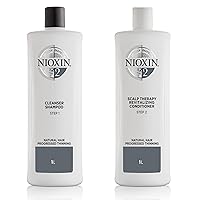 System 2 for Natural Hair with Progressed Thinning Cleanser Shampoo and Scalp Therapy Conditioner