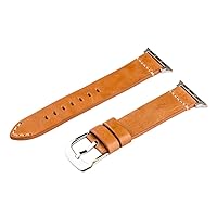 Clockwork Synergy- Dapper Leather Bands Compatible with Apple Watch 38mm,Women Men Strap for iWatch SE Series