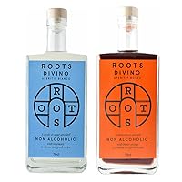Roots Divino Non Alcoholic Vermouth Collection - Rosso & Bianco | Non alcoholic aperitif from real (Red & White) vermouth | Made in Greece
