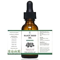 HalalEveryday- Black Seed Oil - 100% Pure, Cold Pressed- Organic- Nigella Sativa NON-GMO - Thymoquinone - Cumin Seeds Oil (1 ounce)