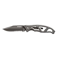Gerber Gear 22-48445N Paraframe I Folding Pocket Knife, Serrated Edge, Grey