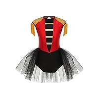 Kids Girls Circus Ringmaster Costume Princess Tassel Tutu Dance Dress Halloween Cosplay Fancy Dress Up