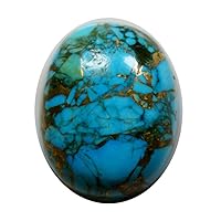 Natural Copper Turquoise Loose Gemstone 6 to 11 Carat Oval Stone Jewelry Making Astrology