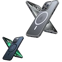 TORRAS Save 15% to Buy Black & Grey Titanium Magnetic Guardian for iPhone 15 Pro Max Together