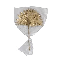 Creative Co-Op Natural Sun Cut Palm Bunch in Gold Finish Dried Florals, 14