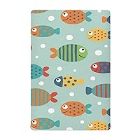 Marine Animal Fish Crib Sheets for Boys Girls Pack and Play Sheets Breathable Mini Fitted Crib Sheet for Standard Crib and Toddler Mattresses Baby Crib Sheets for Babies Girls Boys, 39x27IN