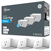 CYNC Indoor Smart Plug, Matter Compatible, Bluetooth and Wi-Fi Outlet Socket, Compatible with Alexa and Google Home, Voice Control Outlet (3 Pack)