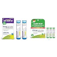 Boiron SleepCalm & AllergyCalm Kids Relief Bundle - Sleep Aid Pellets (160 Count) and Allergy Relief Pellets (240 Count)