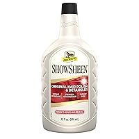 Absorbine ShowSheen Hair Polish & Detangler 32oz Refill Bottle, Horse and Dog Coat, Mane and Tail, Instant Detangling & Reduces Hair Breakage for Healthy Grooming & Radiant Shine