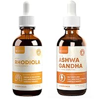 Rejuvica Health Active Rhodiola + Active Ashwagandha - Support Energy + Stress - Liquid Delivery for Better Absorption - Rhodiola Root & Ashwagandha Root