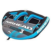 Airhead Ripple Effect Towable Tubes 2-3 Rider Towable Tube for Boating and Water Sports Kwik-Connect Tow System Full Nylon Cover Bolster Fins Patented Speed Valve Boat Tubes and Towables
