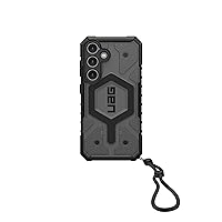 URBAN ARMOR GEAR UAG Designed for Samsung Galaxy S24 Case Pathfinder Clear Ash Bundle with UAG Paracord Lanyard Adjustable Wrist Strap Black