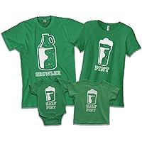 Growler Pint Half Pint | Dad Mom Baby Toddler Matching Family Shirts Set