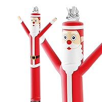 LookOurWay Air Dancers Inflatable Tube Man Attachment - 10 Feet Tall Wacky Waving Inflatable Dancing Tube Guy (Blower Not Included) - Christmas Holiday Promotion - Santa Claus