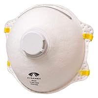Pyramex RM10V N95 Particulate Dust Masks Cone Respirator Masks With Valve (10 Pack)