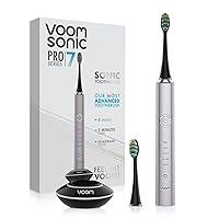 Voom Sonic Pro 7 Electric Toothbrush for Adults, Sonicare Electric Toothbrush with 40000 VPM w/ 5 Deep Clean Modes, Rechargeable Toothbrushes Fast Charge 4 Hours Last 8-Weeks