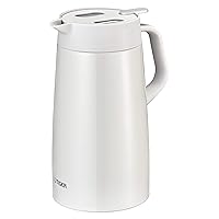 Tiger Thermos PWO-A160W Hot and Cold Retention, Tabletop Pot, White, 0.4 gal (1.6 L)