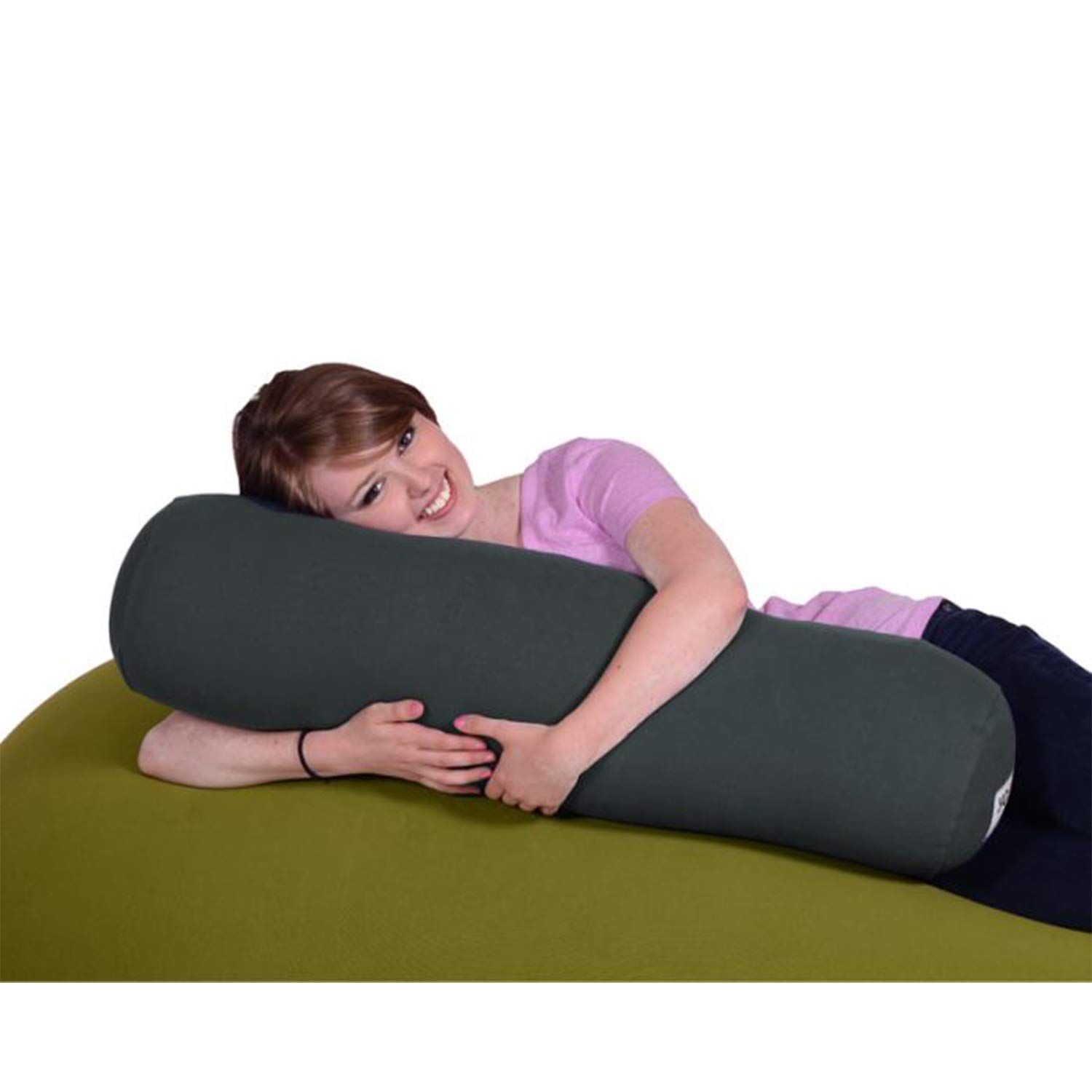 Yogibo Buddy Roll Body Pillow, Multipurpose Cushion Excellent for Back and Neck Support, Side Sleepers, Dark Gray