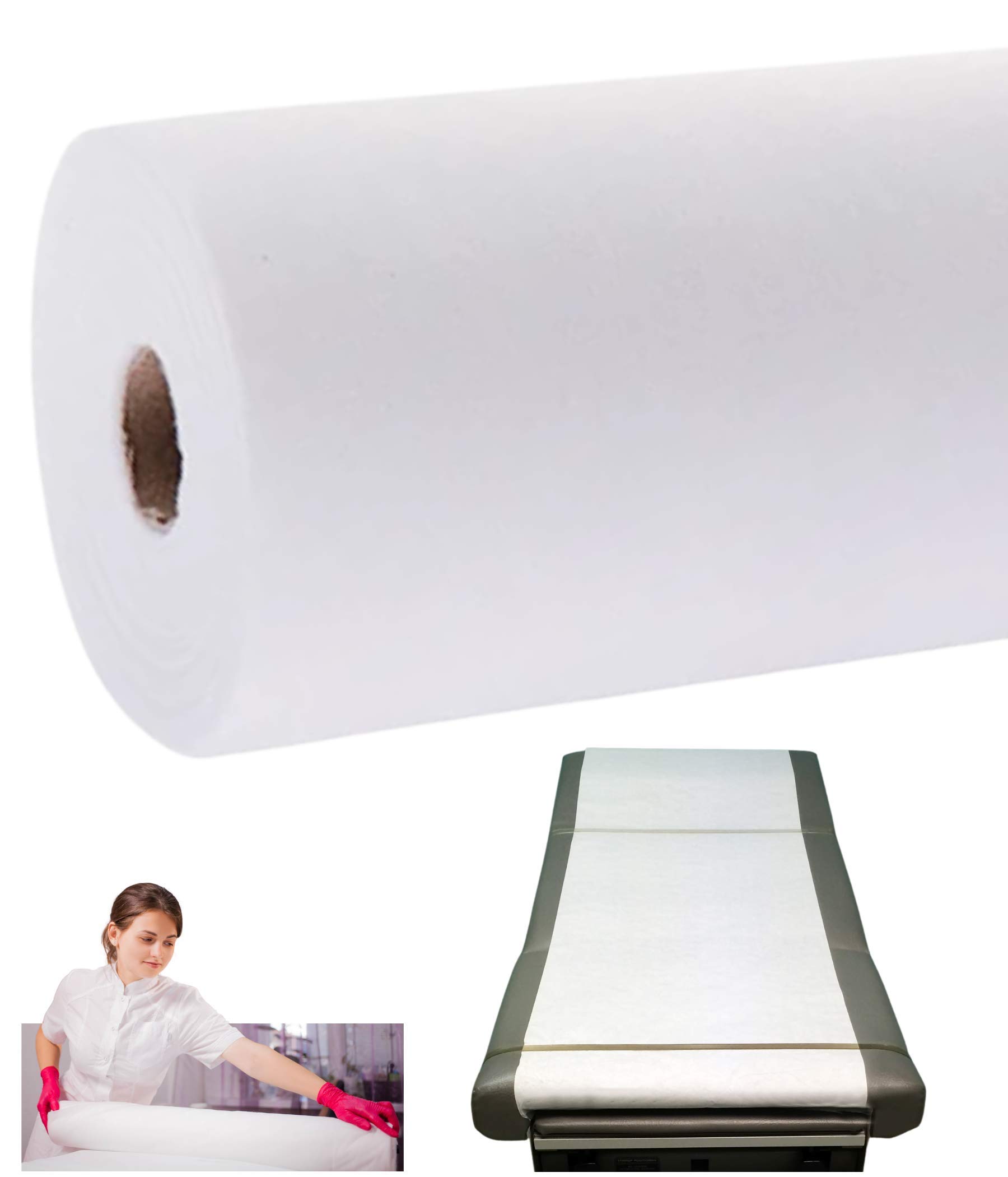 SavBin Disposable 31"x 70" Non-Woven Perforated Extra-Thick Bed & Table Roll (1-Roll; 350-Feet Long/50 Sheets/Roll) Perfect for Massage, Ho...
