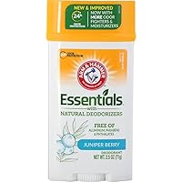 Essentials Solid Deodorant, Clean(Juniper Berry), Wide Stick, 2.5 oz. (Pack of 3)