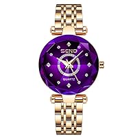 Star Drill Ocean Star Dial Watch Steel Band Women's Watch Fashion Crystal Ladies Quartz Watches