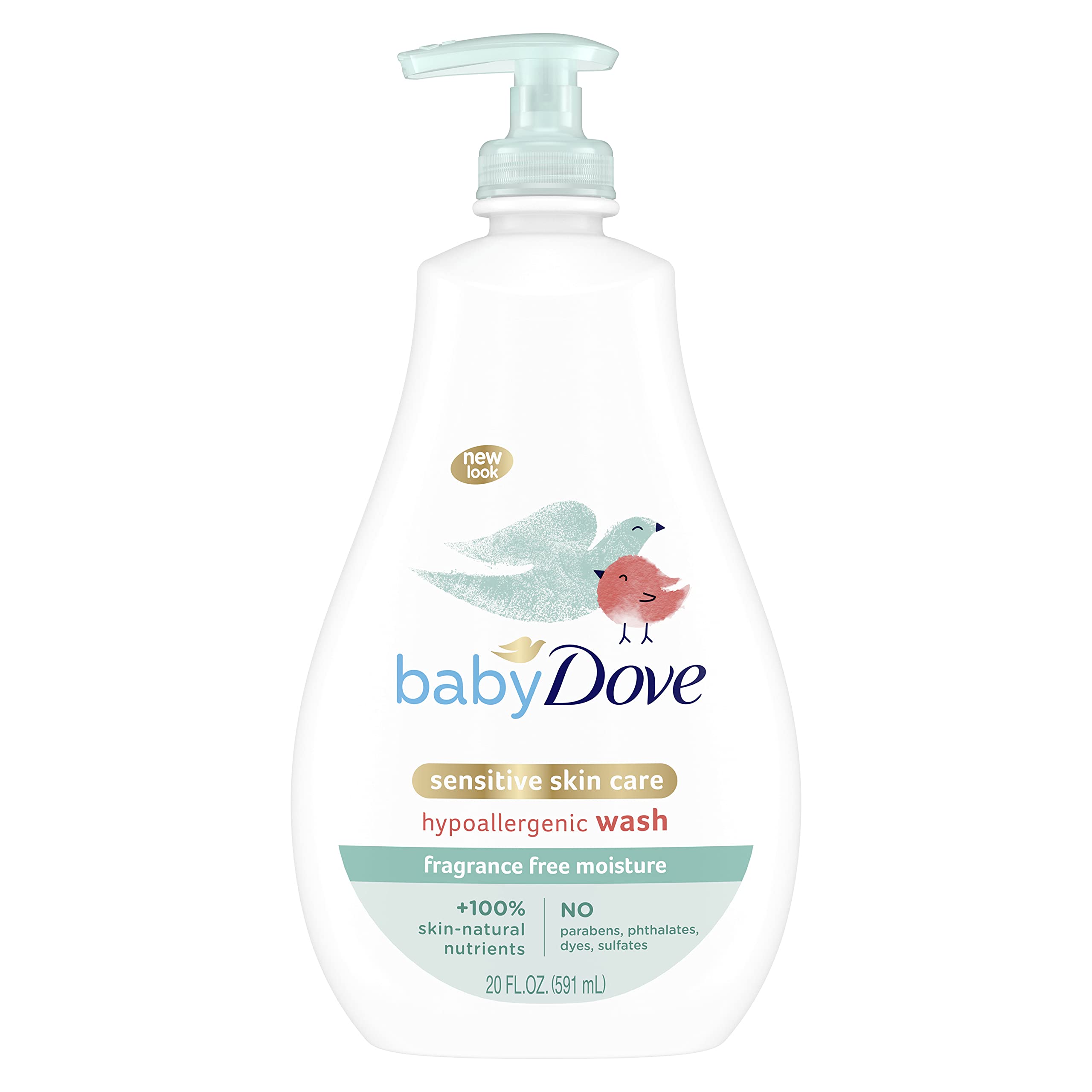 Baby Dove Sensitive Moisture Tip to Toe Wash and Shampoo, 20 Fl Oz (Pack of 4)